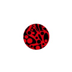 Red And Black Abstract Decor 1  Mini Buttons by Valentinaart