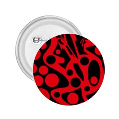 Red And Black Abstract Decor 2 25  Buttons by Valentinaart