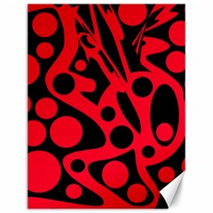 Red And Black Abstract Decor Canvas 12  X 16   by Valentinaart