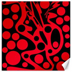 Red And Black Abstract Decor Canvas 20  X 20   by Valentinaart