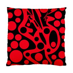 Red And Black Abstract Decor Standard Cushion Case (one Side) by Valentinaart