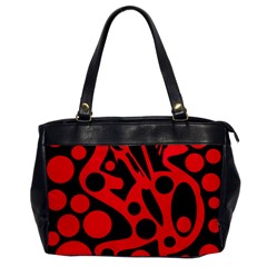 Red And Black Abstract Decor Office Handbags by Valentinaart