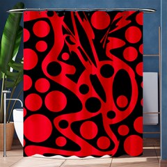 Red And Black Abstract Decor Shower Curtain 60  X 72  (medium)  by Valentinaart