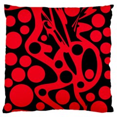 Red And Black Abstract Decor Standard Flano Cushion Case (one Side) by Valentinaart