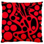 Red and black abstract decor Standard Flano Cushion Case (Two Sides) Back