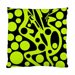 Green And Black Abstract Art Standard Cushion Case (two Sides) by Valentinaart