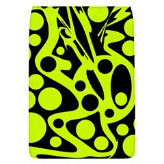 Green And Black Abstract Art Flap Covers (s)  by Valentinaart