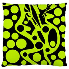 Green And Black Abstract Art Standard Flano Cushion Case (one Side) by Valentinaart