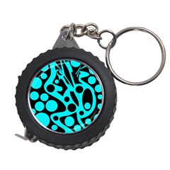 Cyan and black abstract decor Measuring Tapes