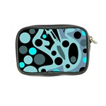 Cyan blue abstract art Coin Purse Back