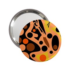 Orange Abstract Decor 2 25  Handbag Mirrors