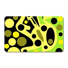 Green Abstract Art Magnet (rectangular) by Valentinaart