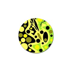 Green Abstract Art Golf Ball Marker (4 Pack) by Valentinaart