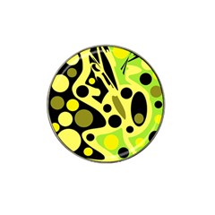 Green Abstract Art Hat Clip Ball Marker by Valentinaart