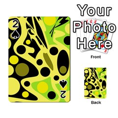 Green Abstract Art Playing Cards 54 Designs  by Valentinaart