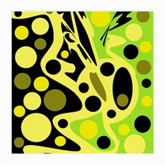 Green Abstract Art Medium Glasses Cloth