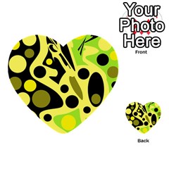 Green Abstract Art Multi-purpose Cards (heart)  by Valentinaart