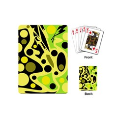 Green Abstract Art Playing Cards (mini)  by Valentinaart