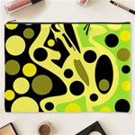 Green abstract art Cosmetic Bag (XXXL)  Front