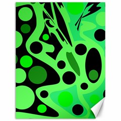 Green Abstract Decor Canvas 12  X 16   by Valentinaart