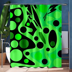 Green Abstract Decor Shower Curtain 60  X 72  (medium)  by Valentinaart