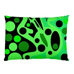 Green Abstract Decor Pillow Case (two Sides) by Valentinaart