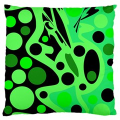 Green Abstract Decor Standard Flano Cushion Case (two Sides) by Valentinaart