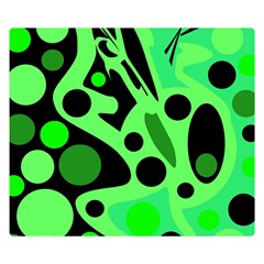 Green Abstract Decor Double Sided Flano Blanket (small)  by Valentinaart