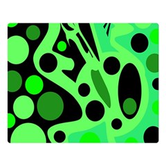 Green Abstract Decor Double Sided Flano Blanket (large)  by Valentinaart