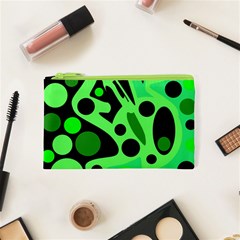 Green Abstract Decor Cosmetic Bag (xs) by Valentinaart