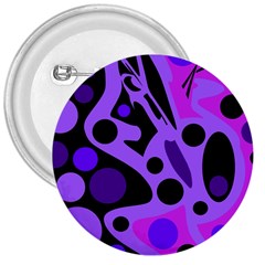 Purple Abstract Decor 3  Buttons by Valentinaart