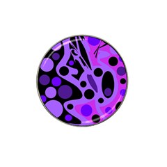 Purple Abstract Decor Hat Clip Ball Marker (4 Pack) by Valentinaart