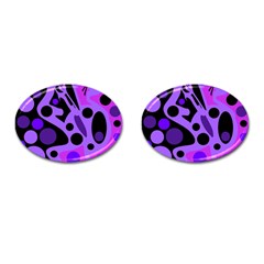 Purple Abstract Decor Cufflinks (oval) by Valentinaart