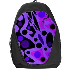 Purple Abstract Decor Backpack Bag by Valentinaart