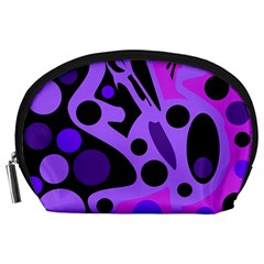 Purple Abstract Decor Accessory Pouches (large)  by Valentinaart