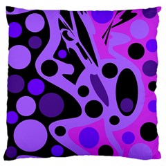 Purple Abstract Decor Standard Flano Cushion Case (one Side) by Valentinaart