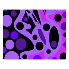 Purple Abstract Decor Double Sided Flano Blanket (large)  by Valentinaart