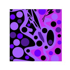 Purple Abstract Decor Small Satin Scarf (square) by Valentinaart