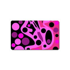 Pink Abstract Decor Magnet (name Card) by Valentinaart