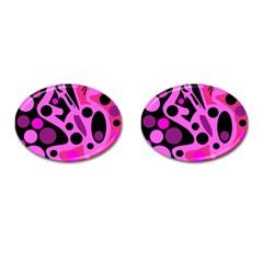 Pink Abstract Decor Cufflinks (oval) by Valentinaart