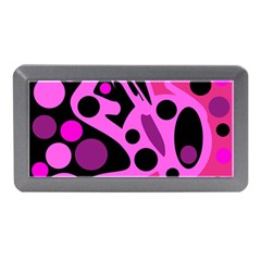 Pink Abstract Decor Memory Card Reader (mini) by Valentinaart