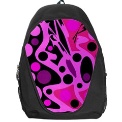 Pink Abstract Decor Backpack Bag by Valentinaart