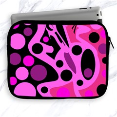 Pink Abstract Decor Apple Ipad 2/3/4 Zipper Cases by Valentinaart