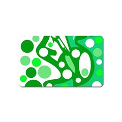 White And Green Decor Magnet (name Card) by Valentinaart