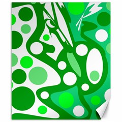 White And Green Decor Canvas 8  X 10  by Valentinaart