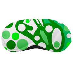 White And Green Decor Sleeping Masks by Valentinaart