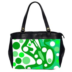 White And Green Decor Office Handbags (2 Sides)  by Valentinaart