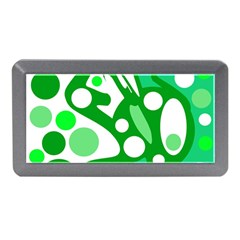 White And Green Decor Memory Card Reader (mini) by Valentinaart