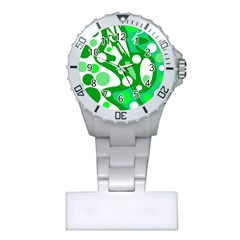 White And Green Decor Plastic Nurses Watch by Valentinaart