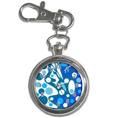 Blue And White Decor Key Chain Watches by Valentinaart